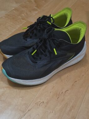 Reebok Black Sneakers with Lime Accents